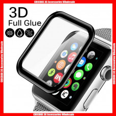 For iWatch 1/2/3/4/5/6/7/8/SE 3D Silkscreen Tempered Glass , w/retail package