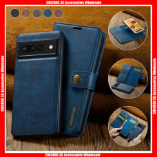 For HUAWEI & Google Series DG.MING  Luxury Upgrade Card Slots Magnetic Removable 2in1 Rivet Leather Case
