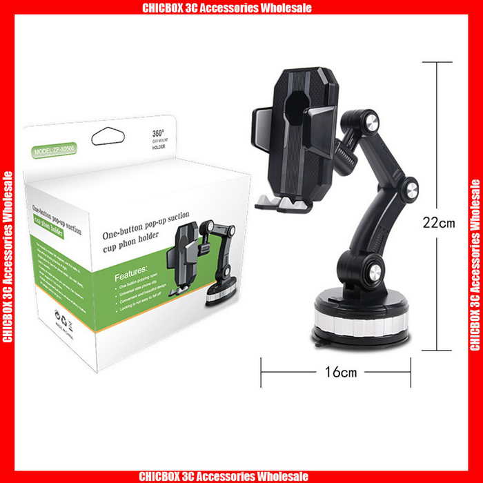 One-button pop-up suction cup phone Holder,with retail package