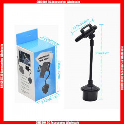 360° Rotation Universal Gooseneck Cup Cradle Car Holder Phone Mount, With Retail Package