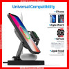 F22 4 in 1 Magnetic Folding Wireless Charge Stand,With Retail Package.