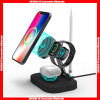 F22 4 in 1 Magnetic Folding Wireless Charge Stand,With Retail Package.