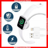 USB Series 2 in 1 (USB to 8 Pin + Wireless Charger) Magnetic Charger 1M PC Cable For iWatch 1/2/3/4/5/6/7/8/SE/Ultra, With Retail Package.