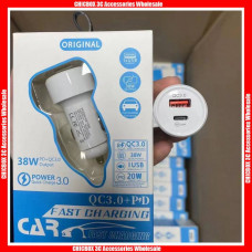 38W QC3.0+PD Fast Car Charger,With Retail Package.
