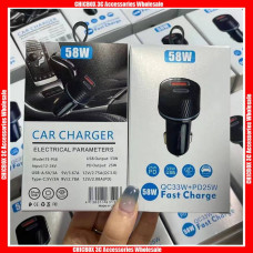 58W QC33W + PD25W Fast Car Charger,With Retail Package.