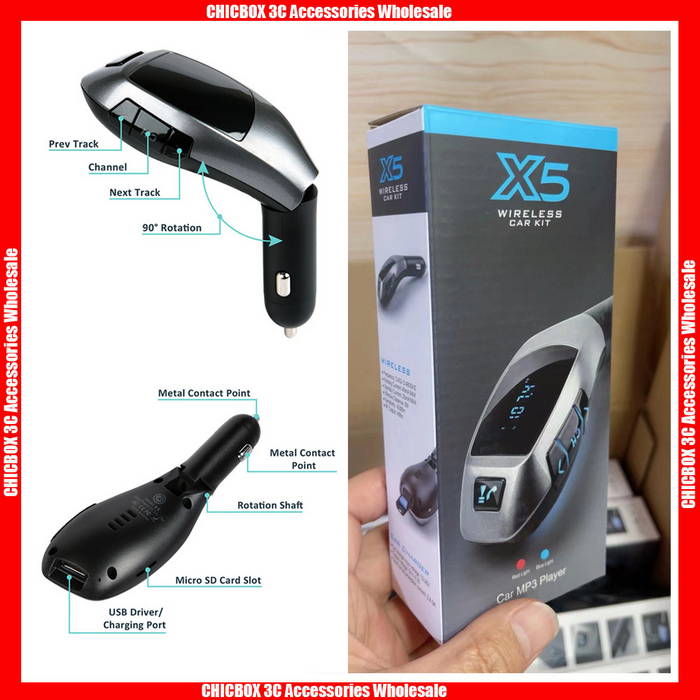 X5 Wireless Car Kit Mp3 Player,With Retail Package.