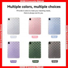 For iPad Ice Cube Transparent Colors TPU Case,Opp Bag