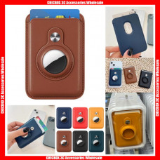 MagSafe Card Holder Magnetic Card Holder Case Airtags Anti-Lost PU Leather Bag , With Retail Package.