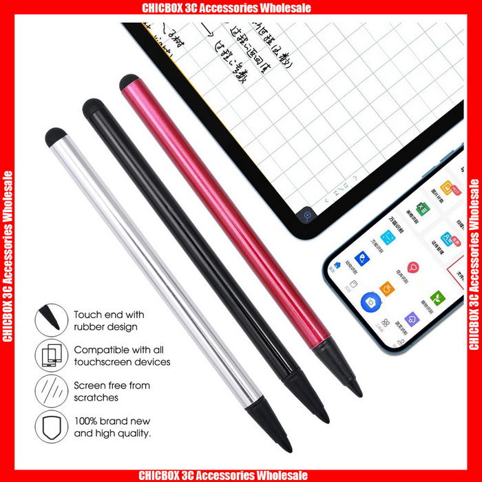 Universal 2 in 1 Passive Stylus Pen , with retail package