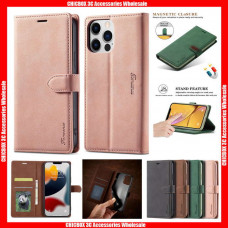For iPhone Forwenw F1 Triangle Magnetic Buckle Card Slot Photo Window Leather Case