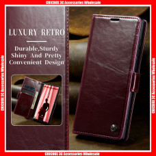 For iPhone CaseMe 003 Crazy Horse Texture Magnetic Adsorbing Card Slots Leather Case