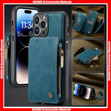 For iPhone CaseMe  C20  Original Zipper Leather Wallet Phone Case