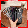 For iPhone Aeroalloy Bracket Kickstand Magsafe Magnetic Absorption Hard PC+TPU Case