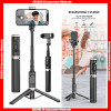 Q12 Hidden Design Reinforced Bluetooth Tripod Selfie Stick(Aluminium Alloy), with retail package