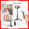 Q12 Hidden Design Reinforced Bluetooth Tripod Selfie Stick(Aluminium Alloy), with retail package