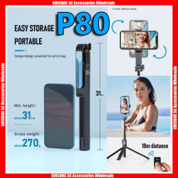 P80 Bluetooth Tripod Selfie Stick(1330mm),with retail package